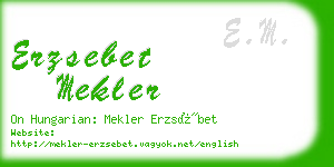 erzsebet mekler business card